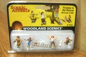 FIGURAS A ESCALA HO BOMBEROS AL RESCATE WOODLAND SCENICS - Imagen 1 de 2