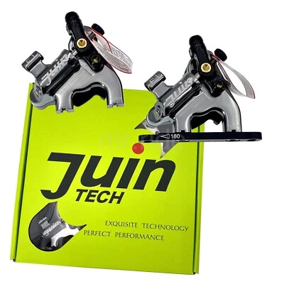 Pinzas de freno de disco para bicicleta de ciclismo Juin Tech F1 Cyclocross CX con montaje plano gris Foto 1 de 4