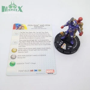Heroclix Iron Man 3 conjunto de película Iron Man y Iron Patriot #017 figura de persecución con tarjeta - Imagen 1 de 1