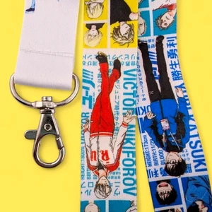 YURI!!! ON ICE LANYARD Yuuri Katsuki Victor Nikiforov Anime Manga Neck Strap 3Y - Picture 1 of 2