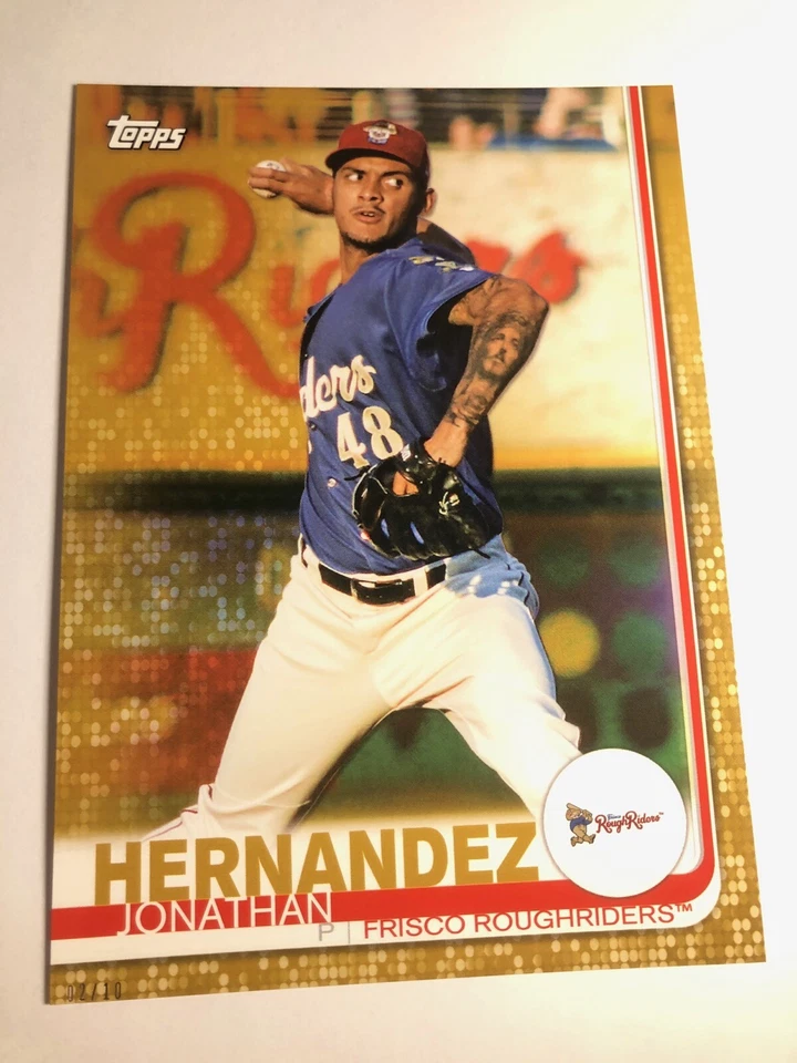 2019 Topps Pro Debut Jumbo 5x7 Jonathan Hernandez RoughRiders 116 02/10 - Image 1 of 1