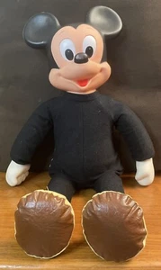 Vintage Marching Mickey Mouse 18" Hasbro Disney Plush Doll Hong Kong 70s - Picture 1 of 8