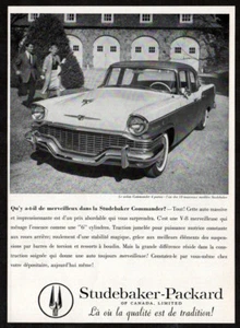 1957 STUDEBAKER Commander 4-Door Vintage Original Print AD Packard Canada French - Picture 1 of 1