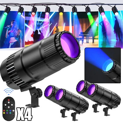 4PCS 70W Mini LED Spot Light Beam Spotlight for Stage KTV Disco DJ Party &Remote - Image 1 of 4