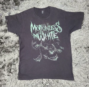 Motionless In White T-Shirt Herren L schwarz Rock Band Musik Totenkopf Goth Metal Fehler - Bild 1 von 13
