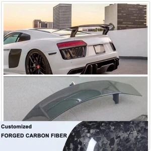 Customize Forged Carbon Fiber Rear Trunk Spoiler Wing For New R8 2017 To 2019 - Picture 1 of 2
