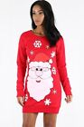 Womens Christmas Ladies Elf Candy Sticks Xmas Sweatshirt Long Tunic Jumper Dress