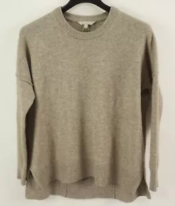 Athleta Wool & Cashmere Women's Medium Oatmeal Beige Knit Crew Raglan Sweater - Picture 1 of 9