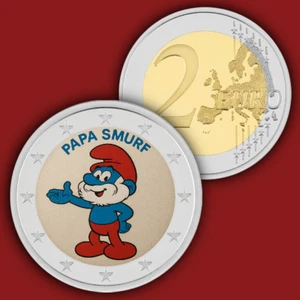 Moneda PAPA PITUFO 2 Euros Color UNC Color - Imagen 1 de 1