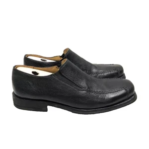 Sandro Moscoloni Black Leather Dress Loafers Men’s Size 12 - Picture 1 of 5