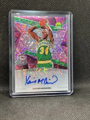 2018-19 Panini Spectra Xavier McDaniel Pink Disco Auto #18/25 Supersonics Gem Foto 1 de 4