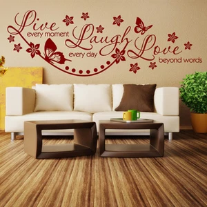 WANDSTICKER 💗 Live Laugh Love 💗 WANDBILD AUFKLEBER STICKER Wandzitate N38 - Bild 1 von 7