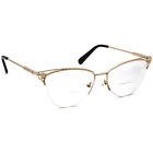 Versace Eyeglasses MOD.1280 1252 Shiny Gold Half Rim Metal Frame Italy 55-16 145