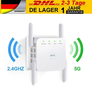 WLAN Repeater Router Range Wifi Verstärker Signal Access Point Booster 1200Mbps - Bild 1 von 9