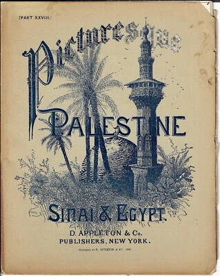 1882 EL PAÍS SUR DE JUDEA Placa Wady Maghara #XXVIII Pintoresca Palestina Foto 1 de 4