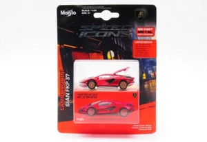 MODELLINO AUTO STATICO DIECAST MAISTO LAMBORGHINI SIAN FKP 37  ROSSO SCALA 1/64 - Foto 1 di 5