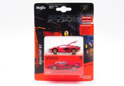 MODELLINO AUTO STATICO DIECAST MAISTO LAMBORGHINI SIAN FKP 37  ROSSO SCALA 1/64 - Immagine 1 di 4