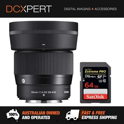 SIGMA 56MM F/1.4 DC DN CONTEMPORARY LENS FOR FUJI X-MOUNT (4351975) - image 1 of 4