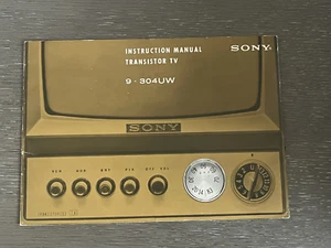 SONY Transistor TV Modelo 9-304UW Manual de instrucciones - Imagen 1 de 9