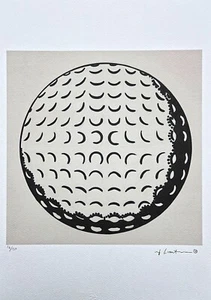ROY LICHTENSTEIN - Golf Ball - signed, numbered edition 16/150, 35x50cm - Picture 1 of 5