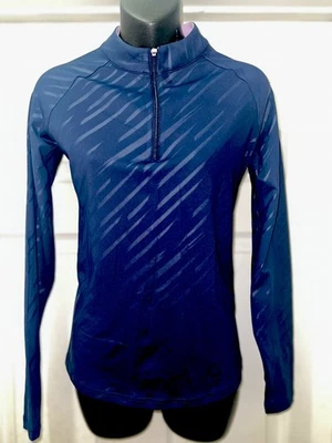 Nuevo con etiquetas Pullover FJ Footjoy Golf Para Mujer 1/4 Cremallera Manga Larga Cuello Simulado Azul Marino XS  Foto 1 de 4