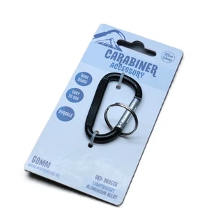 Small D Shape Carabiner Clip 60mm Aluminium Alloy Keychain Hook Outdoors - Picture 1 of 1