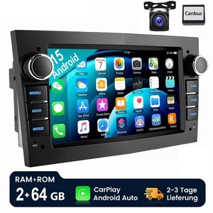 2+64GB Android 14 Autoradio Für Opel Astra H Corsa C D Vectra C Zafira GPS NAVI - Bild 1 von 12