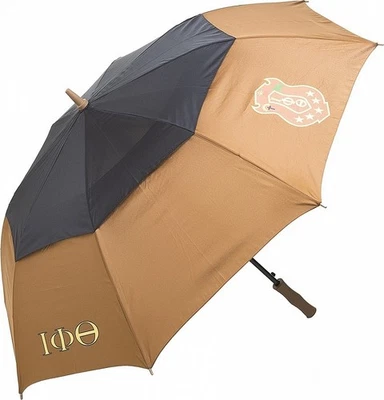 Paraguas clásico grande Iota Phi Theta [marrón - 27"] Foto 1 de 2