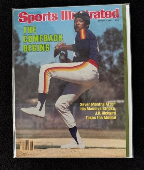 Sports Illustrated 2 de marzo de 1981 JR Richard Houston Astros ¡Comienza la Comback! Foto 1 de 1
