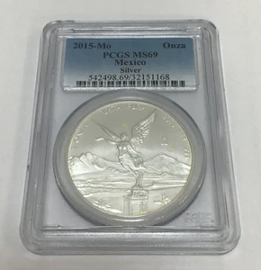 (MA3) 2015- MO ONZA PCGS MS 69 MEXICO SILVER - .999 SILVER* - Picture 1 of 2