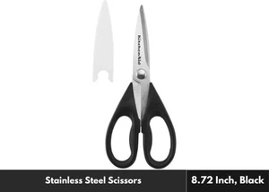Tijeras de cocina multiusos KitchenAid con funda protectora duraderas de acero inoxidable - Imagen 1 de 6