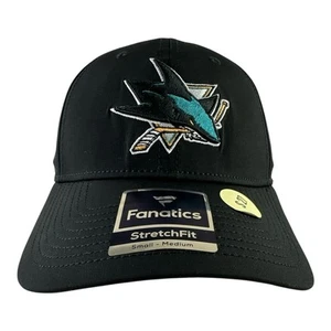 Gorra de béisbol Fanatics San José Sharks StretchFit talla pequeña-mediana con logotipo de tiburón - Imagen 1 de 7