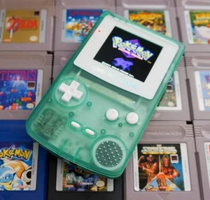 Nintendo Game Boy Color - Emerald Shell Modded IPS Screen - console only - Picture 1 of 5