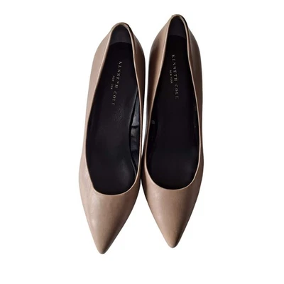 Zapatos de salón Kenneth Cole New York de cuero tostado punta de aguja para mujer talla 8,5 Foto 1 de 4