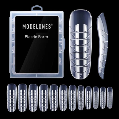Poly Extension Gel Dual Nail Form 120pcs Coffin Clear Ballerina Full Cover Tips - image 1 of 4