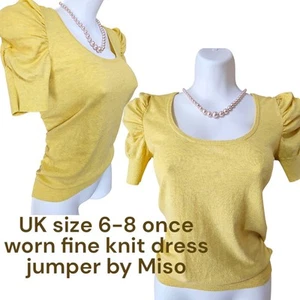 VGC size 6-8 96% fine knit cotton jumper, parisian style classic chic officewear - Picture 1 of 7