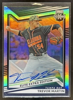 2022 Panini Elite Extra Edition Trevor Martin #48 Auto On Card Tampa Bay Rays - Image 1 of 4