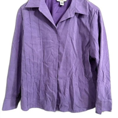 Blusa con botones de lavanda Talbots Foto 1 de 4