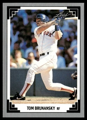 1991 Leaf Tom Brunansky Boston Red Sox #164 - Image 1 of 2