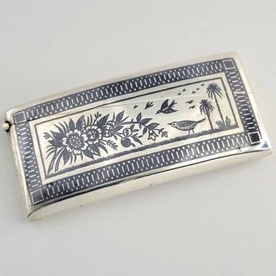 FUNDA TARJETA NIELLO - OTOMANA - RUSA - TURCA - PLATA MACIZA IRAQ MARSH ÁRABE Foto 1 de 4