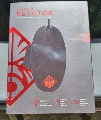 HP Omen Gaming Maus Kabelgebunden 6 Tasten 2VP02AA Reactor bis zu 16.000 dpi NEU - Bild 1 von 4
