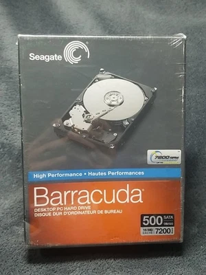 Seagate Barracuda 500GB Sata 7200 RPM - 16mb Cache ST3500641AS-RK Sealed in Box - Image 1 of 2