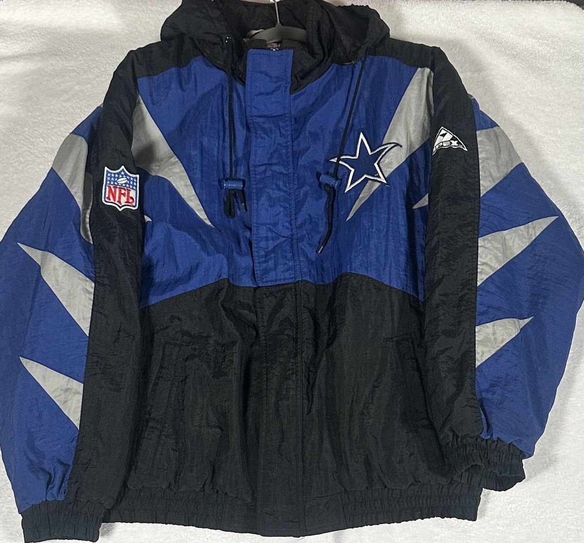 COWBOYS フード付きスウェット NFL公認(ヴィンテージ物？) 90s USA製 NFL DALLAS COWBOYS 刺繍 ロゴ スウェット - メルカリ