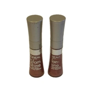 Lot of Two L'Oreal Glam Shine Dazzling Plumping Lip Color # 725 Rebel - Picture 1 of 1