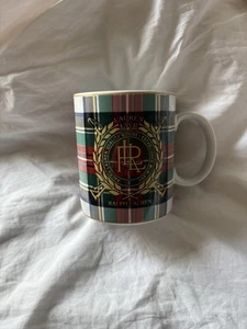 Lauren Ralph Lauren Coffee Mug Cup Kilgour Tartan Plaid Green Blue Red White - Picture 1 of 4