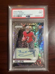 2024 Panini Prizm Bucky Irving #316 Autograph AUTO Rookie No Huddle PSA 9 Bucs - Picture 1 of 2