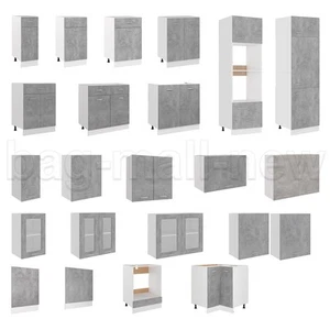 Betongrau Küchenschrank Küchenzeile Einbauküche Unterschrank Hängeschrank Module - Bild 1 von 310