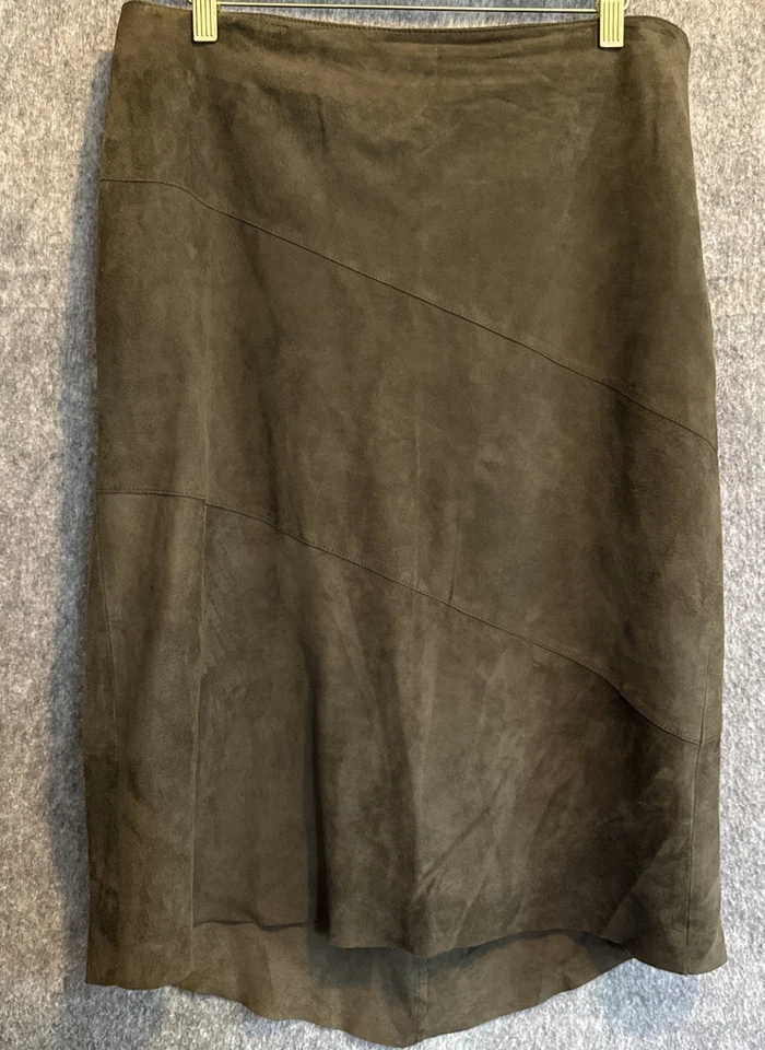 Falda Vakko Para Mujer Verde Suave Gamuza Cabra Línea A Talla 14 Ropa de Trabajo Profesional Foto 1 de 4