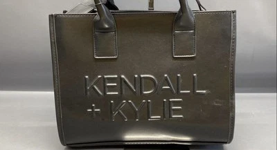 Kendall & Kylie Black Faux Leather Satchel Luxury Style  Crossbody Handbag City - Image 1 of 4