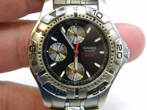 Herrenuhr Casio Chronograph Quarz Analog Edelstahl MTD-1023 - Bild 1 von 7